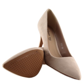 Zapatos de salón con alfiler 539 Beige 3
