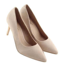Zapatos cómodos con un alfiler beige LE012P beige 1
