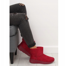 Botas de nieve burdeos para mujer D009 Red rojo 2