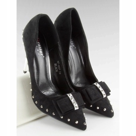 Negro nf-05p Alfileres negros con tachuelas y lazo 2 Negro nf-05p Alfileres negros con tachuelas y lazo 2