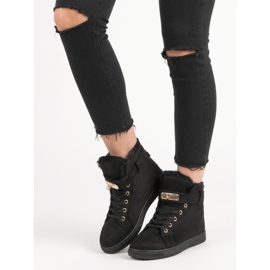 Zapatillas altas de ante negro 6