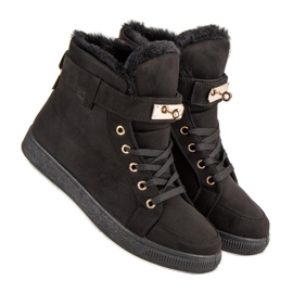 Zapatillas altas de ante negro 1