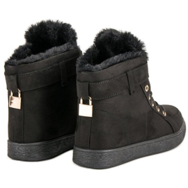 Zapatillas altas de ante negro 4