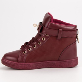 Zapatillas burdeos rojo 5