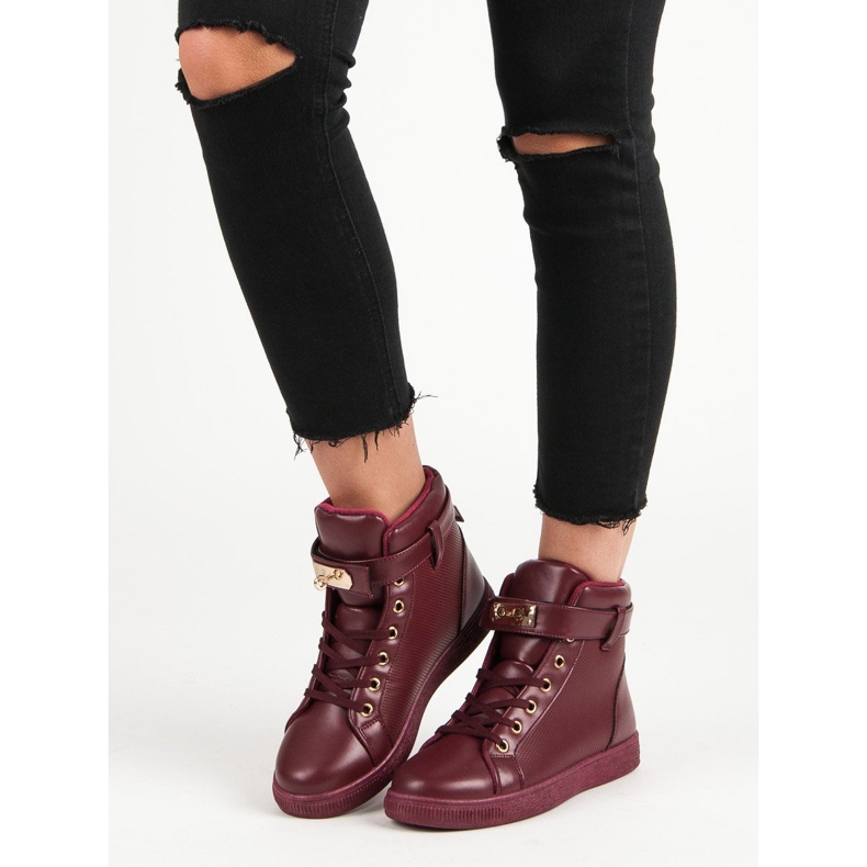 Zapatillas burdeos rojo 2