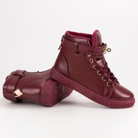 Zapatillas burdeos rojo 6