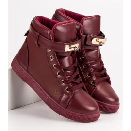 Zapatillas burdeos rojo 7