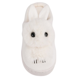 Pantuflas calientes blanco 4