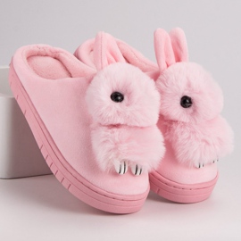 Pantuflas calientes rosa 1