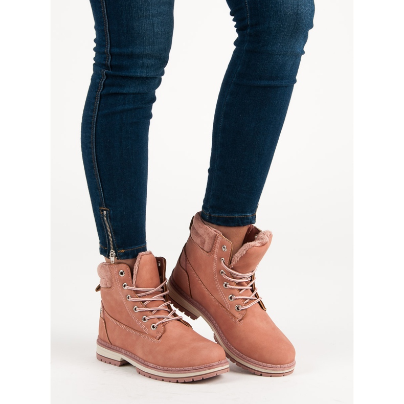 Juliet Botas de montaña cálidas rosado 1