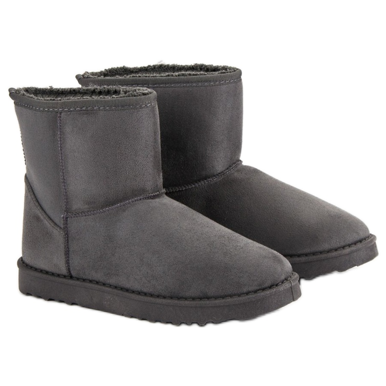 Botas de nieve de gamuza gris 1 Botas de nieve de gamuza gris 1