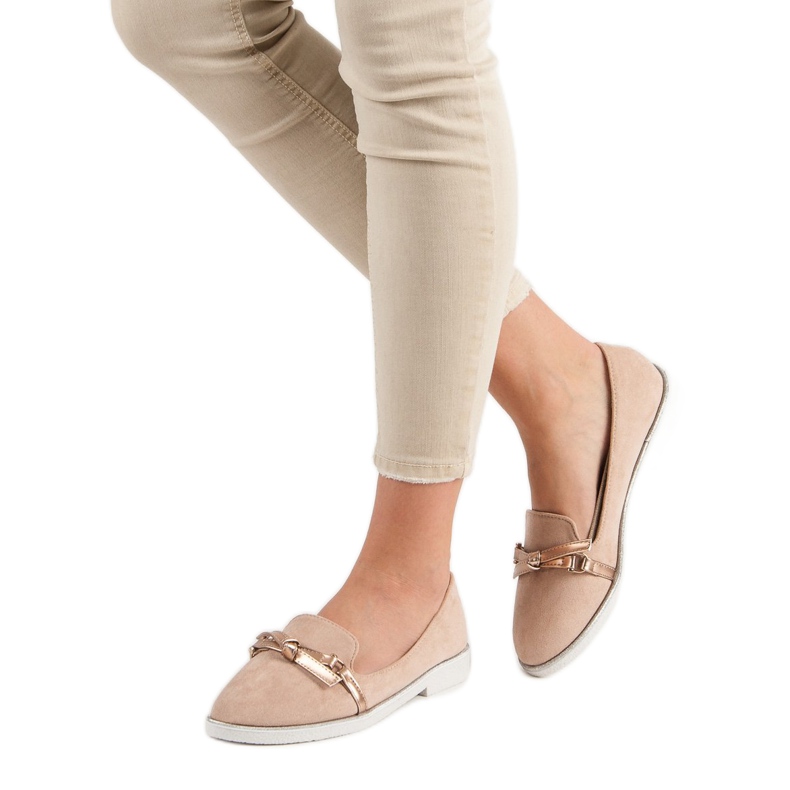 Emaks Mocasines de ante rosado 2