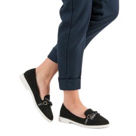 Emaks Mocasines de ante negro 1