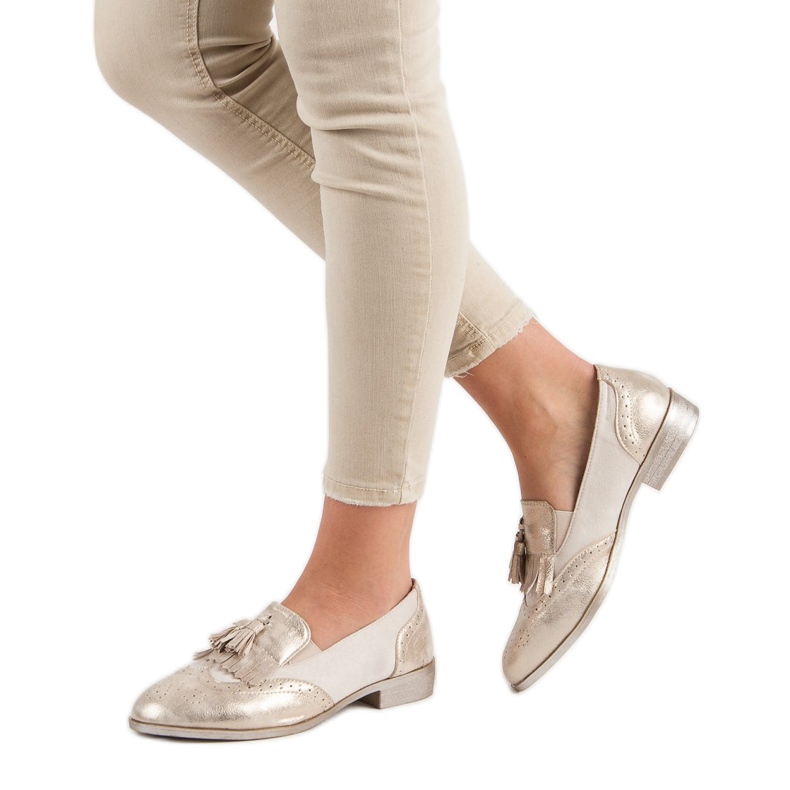 Tina&Co Mocasines con flecos amarillo 2