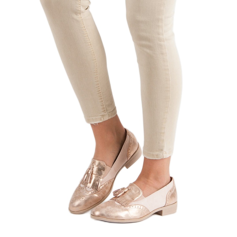 Tina&Co Mocasines con flecos rosa 1