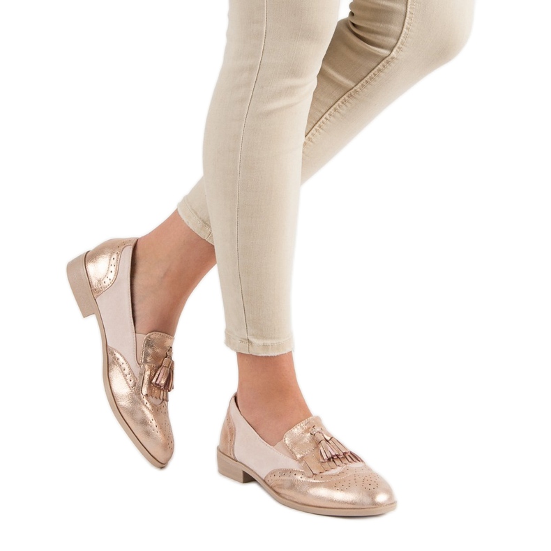 Tina&Co Mocasines con flecos rosa 2