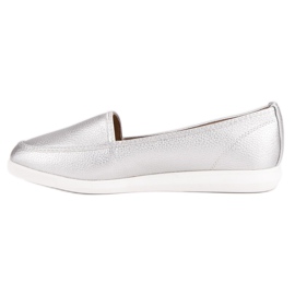 Mocasines plateados gris 2