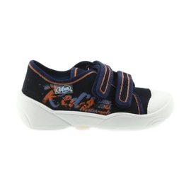 Befado zapatos de niños zapatillas zapatillas 907P094 azul marino naranja blanco 1