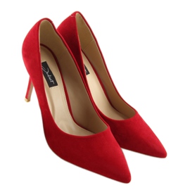 Zapatos de tacón en un rojo 66-26 rojo stiletto 1