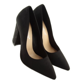 Zapatos de salón en el poste negro GH8288-8 Negro 5