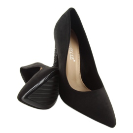 Zapatos de salón en el poste negro GH8288-8 Negro 6