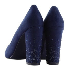 Zapatos de salón en el poste azul marino GH8288-8 Azul marino 3