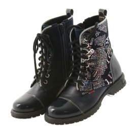 Botines niña Zarro 69/03 azul marino multicolor gris púrpura negro 3