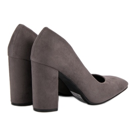 Seastar Zapatos de tacón de ante en un pilar gris 4