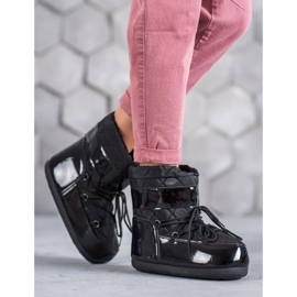 Botas de nieve de moda negro 3