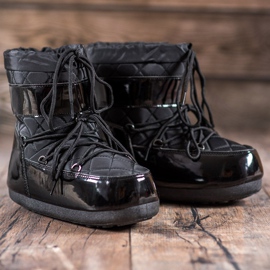 Botas de nieve de moda negro 6
