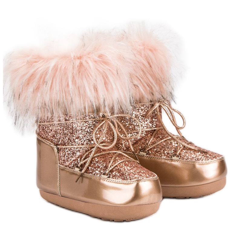 Botas de nieve de moda rosa 1