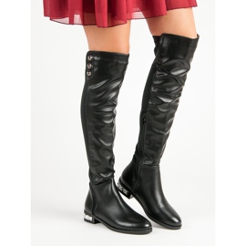 Super Me Botas negras sobre la rodilla negro 1