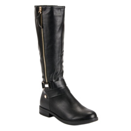 Super Me Botas negras con cremallera negro 2