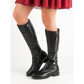 Super Me Botas negras con cremallera negro 4