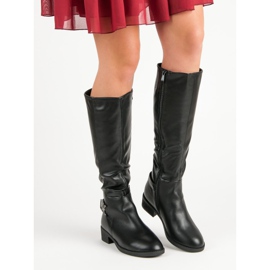 Super Me Botas clásicas hasta la rodilla negro 1