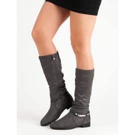 SDS Botas hasta la rodilla grises 1