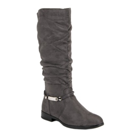 SDS Botas hasta la rodilla grises 3
