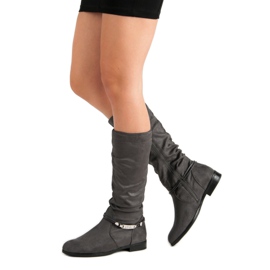 SDS Botas hasta la rodilla grises 2