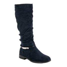 SDS Botas hasta la rodilla azul marino 3