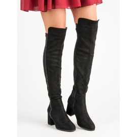Super Me Botas de ante negras negro 1