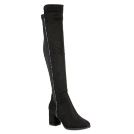 Super Me Botas de ante negras negro 4