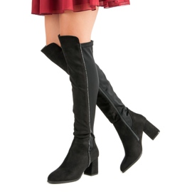 Super Me Botas de ante negras negro 3