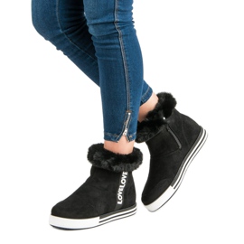 Ideal Shoes Zapatillas altas con aislamiento negro 2