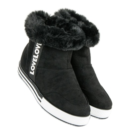 Ideal Shoes Zapatillas altas con aislamiento negro 6