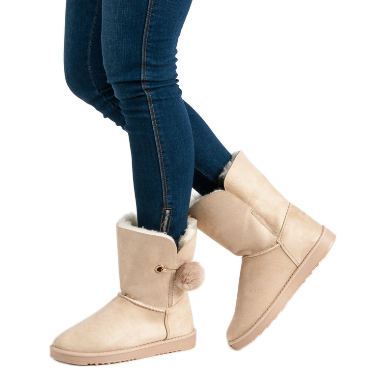 Mukluki con piel de oveja marrón 1