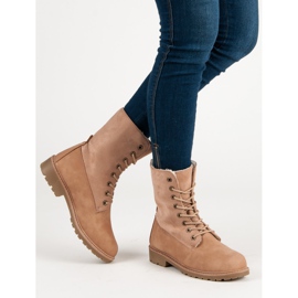 Super Me Botas con cordones rosado 6
