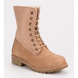 Super Me Botas con cordones rosado 9