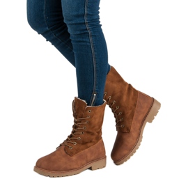 Super Me Botas con cordones marrón 6
