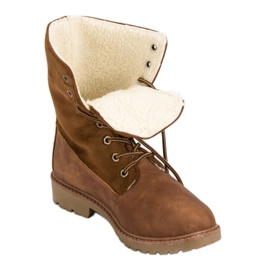 Super Me Botas con cordones marrón 1