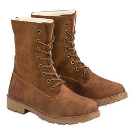 Super Me Botas con cordones marrón 12